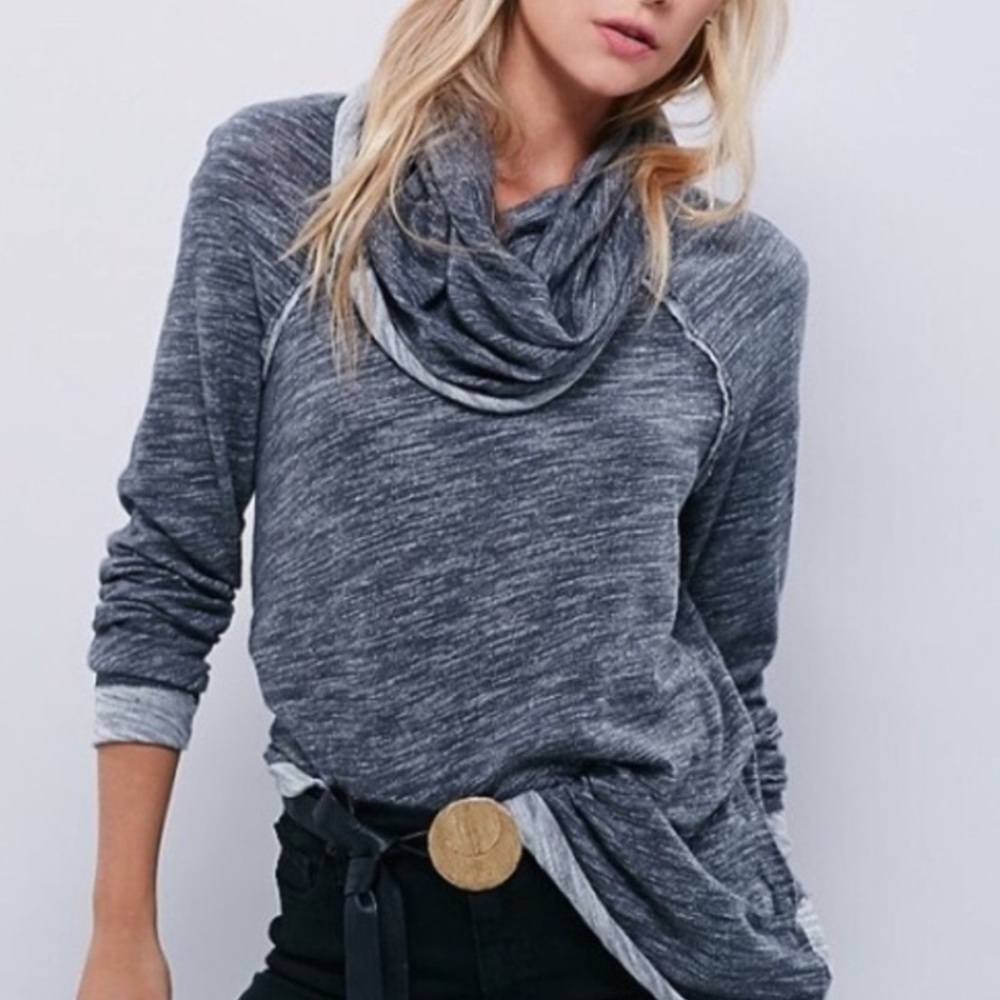 Free people Beach Cowlneck top